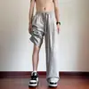 Pantalones casuales de secado rápido para hombre con efecto de caída, pantalones finos de pierna recta para primavera/verano, pantalones largos holgados de cintura alta modernos para jóvenes