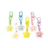 Chaveiro Colorido de Flor de Cerejeira Fofo DIY Pequenos Acessórios Bolsa Acessórios de Boneca Decorações Pingente Atacado