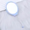 Espejo grande de cuentas DIY, espejo de mano ovalado portátil para maquillaje, espejo de alta definición, espejo de maquillaje para el hogar, en stock al por mayor