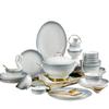 Juego de vajilla de porcelana china, cuenco y plato, regalo para el hogar, Jingdezhen, cuenco y plato de cerámica creativos, combinación de palillos, juego completo, venta al por mayor