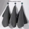 Toalla de Terciopelo Coral de Doble Capa Gris Engrosada Absorbente de Agua para Coche Suave y No Suelta Toalla para Lavado de Coches Limpieza del Hogar