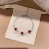 ¡Pulsera apilada de diamantes de colores! Pulsera de calabaza con circonita chapada en oro real, joyería de diseño niche estilo ins coreano para mujer