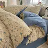 Funda de edredón de algodón lavado temporada de primavera, pieza única para uso doméstico, funda de edredón para cama doble, ropa de cama Nantong, funda de edredón para cama individual de dormitorio estudiantil