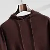 Nuevo suéter con capucha casual de cachemira, suave y amigable con la piel, de punto, con estampado floral