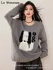 2025 Estilo Perezoso Otoño e Invierno Nuevo Versátil Harajuku Suéter de Manga Larga Simple Popular Ins Elegante Moda Ropa para Mujer