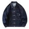 Jaqueta unissex da moda para primavera e outono, top de exportação, jaqueta jeans masculina casual solta e estilosa estilo coreano