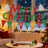 Set de banderines y guirnaldas de Navidad con purpurina, decoraciones para fiestas y festividades, banderas colgantes, pancartas colgantes, banderines triangulares y pancartas