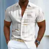 Novas camisas casuais de manga curta da moda masculina transfronteiriça europeia e americana da Amazon
