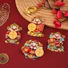 Sorte Fortuna Cabeça Balançante Deus da Riqueza Ímã Adesivo para Geladeira Deus da Riqueza Balançante Decoração para Atrair Riqueza e Bênçãos Adesivo Ornamental Decorativo Festivo