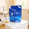 Bolsa con boquilla para detergente de lavandería bolsa de plástico para detergente de lavandería bolsa de embalaje para detergente de lavandería 2KG suavizante desinfectante gel de ducha