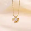 Colar Yiluyin S925 Prata Esterlina Banhado a Ouro Luxo Leve Escovado Estrela e Lua com Design Único Corrente de Clavícula Corrente de Prata para o Dia a Dia