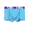 Roupa Íntima Masculina Roupa Íntima de Algodão Puro Boxer Estampado Moderno Masculino Boxer de Cor Pura Respirável Esportivo para Meninos Jovens
