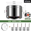 Olla Multifuncional para Cocinar Fideos de Acero Inoxidable, Olla para Dumplings de Negocio de Fideos, Olla para Sopa de Carnes Estofadas, Olla Caliente Picante, Estufa para Cocinar Oden
