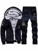 Talla Europea Transfronterizo Traje para Hombre Otoño Largo Corriendo Grifo Estampado Ropa Deportiva Traje para Hombre Engrosado con Terciopelo Casual