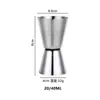 Proveedores de fabricantes vaso medidor de vino de acero inoxidable separador de vino de doble cabeza dispositivo medidor de vino de doble cabeza vaso de vino de 1 oz taza medidora rizada borde recto