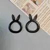 Hebilla de resorte de conejo de aleación de color liso con pintura, anillo de resorte abierto, llavero, accesorios de joyería DIY