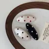 Pinza Ovalada para el Cabello de Satín con Lunares Estilo Coreano, Pinza Lateral Linda, Pasador Versátil, Accesorio para el Cabello