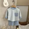 Conjunto de Roupa Íntima Térmica Infantil para Outono e Inverno, Pijama Quente Listrado para Meninos e Meninas, Pijama Sem Costura