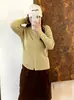 Cárdigan de Punto Sencillo de Color Sólido para Mujer Talla Grande Estilo Invierno 2026 Para Mujeres de Talla Grande Cuello Redondo Top Adelgazante Ropa Exterior para Mujer