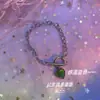 BONITO ~ collar de Amor sensible a la temperatura que cambia de color para mujer estilo ins diseño de nicho cadena para la clavícula de moda callejera collar para amigas
