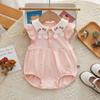Bag Fart Clothes Verão Baby Clothes Coelho Bebê All-in-one Roupas Flying Sleeve Menina Baby Clothes Baby Verão All-in-one Roupas