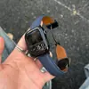 Correa de Reloj de Cuero Genuino con Patrón de Lichi y Hebilla Ultra Magnética Adecuada para Apple Iwatchs11 Huawei Gt7 Samsung 7