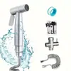 Compañero de Baño para Inodoro Doméstico Válvula Triangular de Salida Doble Pistola de Rociado Potenciadora de Alta Presión para Bidé de Baño Pistola de Agua