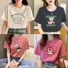 Camiseta de Manga Corta Estilo Europeo Guangzhou Trece Líneas Talla Grande para Mujer Camiseta Básica de Verano para Mujer Puesto Callejero Liquidación