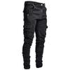 En Stock 2026 Jeans para Hombre de Estilo Nuevo Transfronterizos Europeos y Americanos con Bolsillos Laterales, Jeans Skinny Elásticos de Corte Ajustado