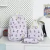 Mochila infantil transfronteiriça nova fofa com laço para estudante do ensino fundamental médio universitário bolsa escolar feminina grande capacidade leve