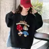 Suéter de Punto con Bordado de Hongos Estilo Coreano Cuello Redondo Sudadera de Moda Elegante para Niñas 2026 Primavera Nuevo Chaqueta Holgada Top