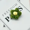 Broche de Lã Florzinha Fofa, Alfinete de Florzinha Pomposa Tricotado à Mão, Corsage de Joia, Acessórios de Roupa para Bebê