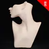 Molde de Cabeza de Maniquí de Plástico con Joyería de Media Cara para Exhibición de Fotografía de Joyería
