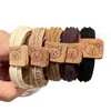 Cuerda de Pelo de Oso Tendón de Goma de Alta Elasticidad Cuerda para el Cabello de Mujer Hilo Envolvente para Cola de Caballo Alta Gruesa sin Marcas para Niños Paquete de 5