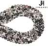 Acessórios de cristal DIY Jinghui seção de rede preta natural contas redondas 2m-4m joias semiacabadas pulseira contas soltas