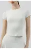 Camiseta de Running de Manga Corta con Sensación de Segunda Piel para Mujer, Corte Ajustado, Adelgazante, Manga Corta Redonda para Deporte, Ropa de Fitness, Ropa de Yoga, Directo de Fábrica