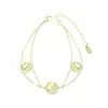 Joyería Popular de Venta Caliente Transfronteriza Tres Bolas de Acero Collar Pulsera de Acero de Titanio Joyería Personalizada Estilo Ins para Mujer Fábrica de Origen 1688