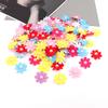 DIY Hecho a Mano Accesorios de Flores de Tela Flor de Cinco Pétalos Flor de Tela con Perla Accesorios para Ropa Decoración Pequeño Estampado Ultrasónico