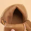 Botas de Moda con Borlas para Niñas Otoño e Invierno 2025 Nuevos Niños Medianos y Grandes Moda Birkenstock Botas Martin Botines Cortos de Princesa para Niñas Pequeñas