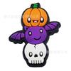 Transfronterizo Divertido Palo de Carta Fantasma Muerte Calabaza Lámpara Agujero Zapatos Accesorios Hebilla de Zapato de PVC Flor de Zapato Accesorios Decoración