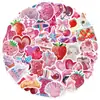 50 Adesivos de Graffiti para Caderno DIY Rosa Claro Ponto de Arroz Filme Transfronteiriço Rosa Claro Rosa Claro