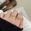 Anillo Abierto de Lujo Ligero Vintage de Forma Cuadrada con Incrustaciones de Diamantes de Circonia en Forma de Rombo, Anillo Exquisito de Corona Apilable de Nicho