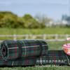 Alfombrilla de picnic de acrílico, popular para primavera y verano, a cuadros cuadrados, maletín para exteriores, manta de picnic redonda, fábrica de producción personalizada OEM