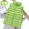 Colete Leve de Penas Feminino Curto Gola Alta Slim Outono e Inverno Novo Colete de Penas Colete Tamanho Grande Roupa Exterior para Mulheres