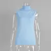Conjunto de Suéter Tejido Transfronterizo Estilo Europeo y Americano Otoño Temprano 2025 Camiseta Base sin Mangas de Cuello Alto + Conjunto de Suéter Cardigan para Mujer