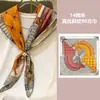 Bufanda Cuadrada de Seda de Morera Perlada de Lujo Ligero de 90 cm para Mujer Estilo Ins Elegante y Fácil de Combinar Bufanda de Seda Borde Enrollado a Mano Chal Decorativo