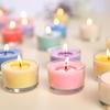 Confissão de Proposta Aromaterapia Copo Pequeno Redondo de Vidro Arranjo de Velas Jantar à Luz de Velas de Festa Fragrância de Rosa