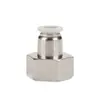Conector Recto Pasante con Rosca Interna Pcf Tubo Neumático Roscado Interno Rápido Fabricante Neumático Mayorista Latón Niquelado