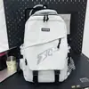 Mochila de moda estilo japonés para trabajo ligero con diseño de letras geniales para estudiantes, adecuada para la escuela, vacaciones y viajes cortos