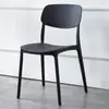 Cadeira de Plástico, Cadeira Simples Moderna com Encosto, Banqueta de Mesa, Cadeira de Barraca de Comida, Cadeira de Fast Food de Chá de Leite, Cadeira de Xadrez e Cartas, Cadeira de Jantar Nórdica